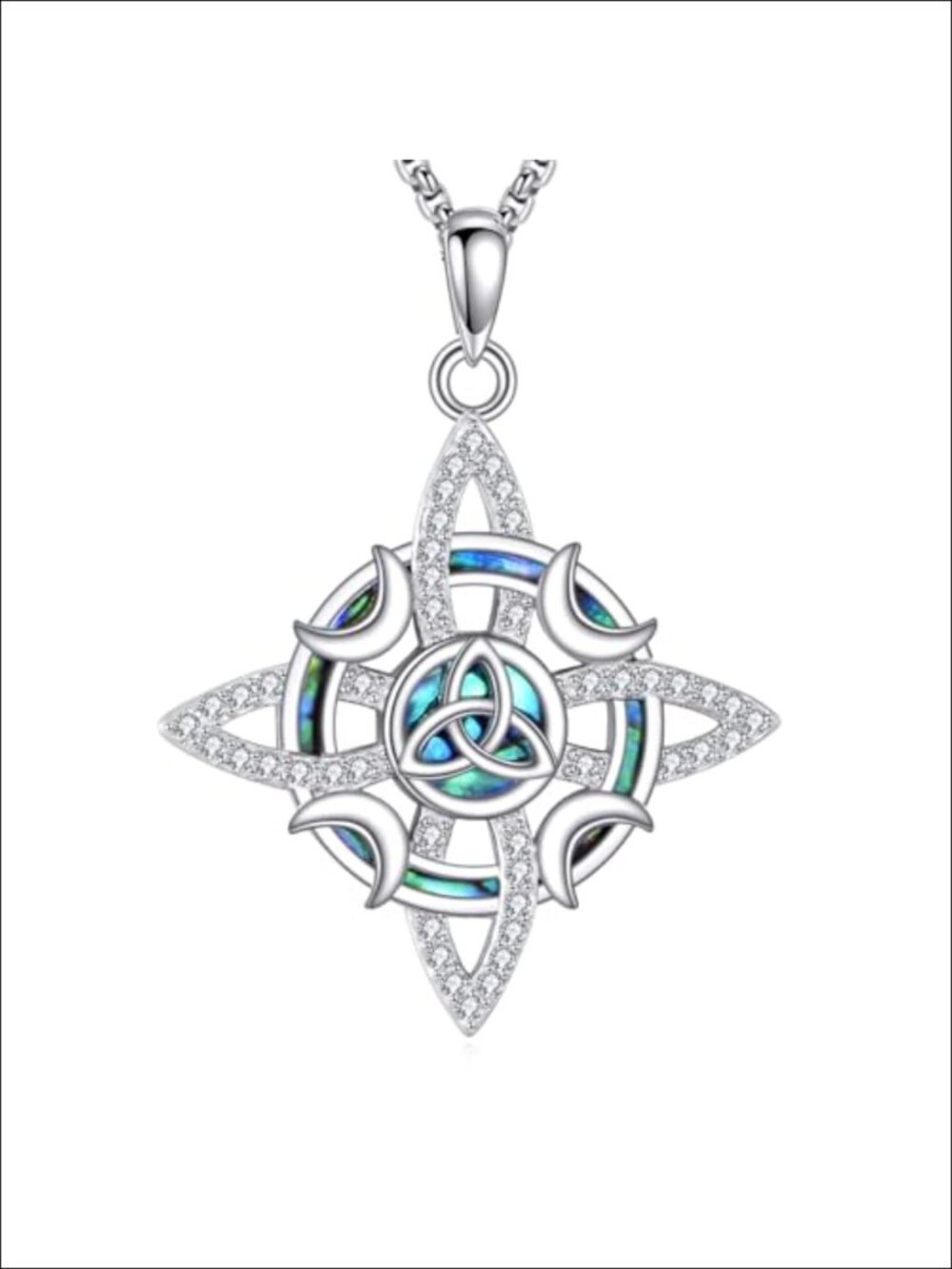 Sterling Silver Witches Knot Triquetra Necklace Protection Celtic Jewelry